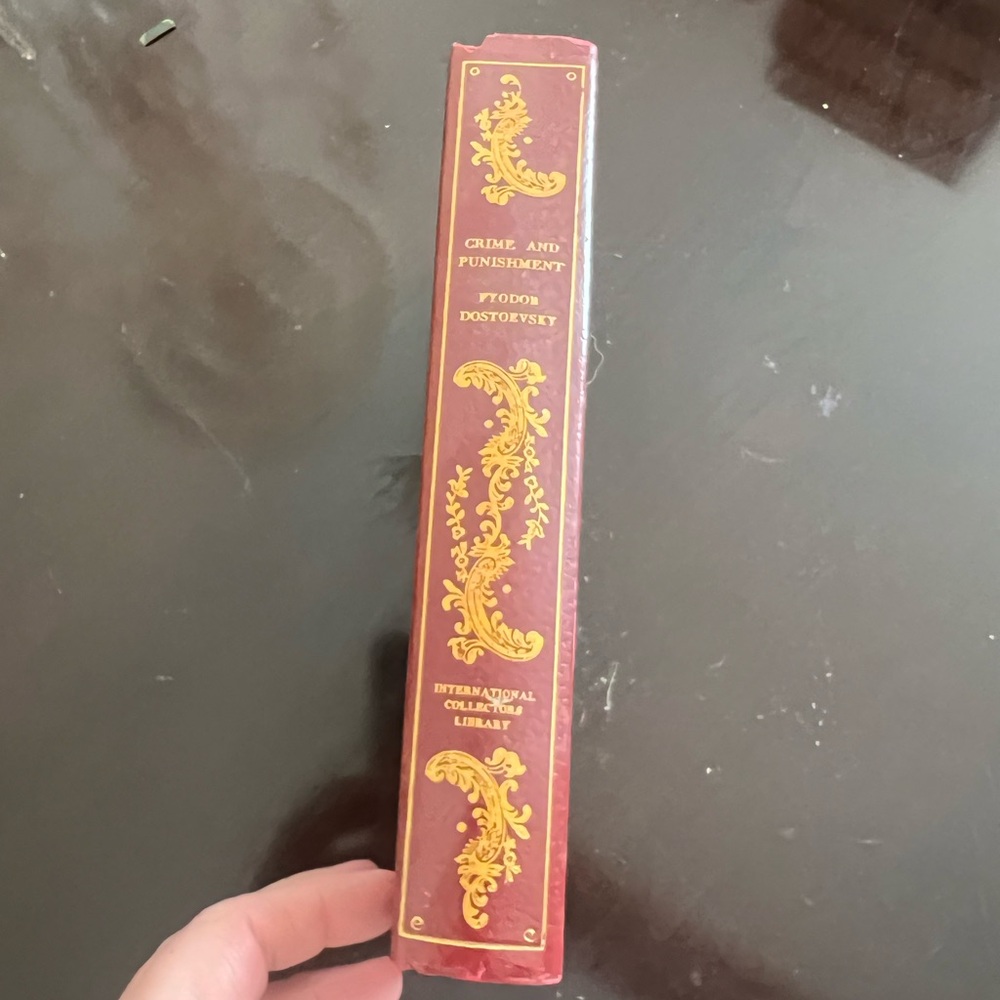 Crime and Punishment Book with Gold Detailing